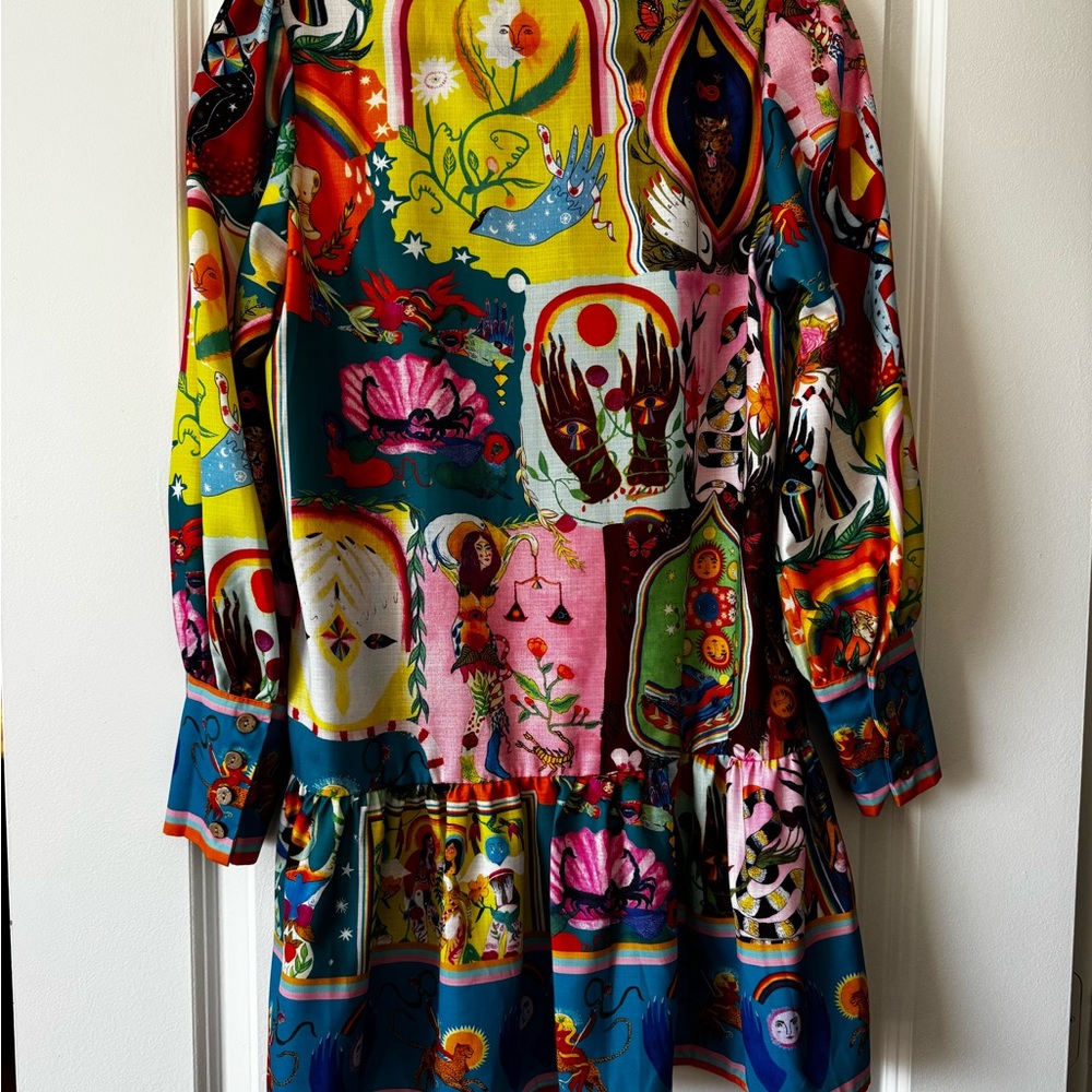 Sundayup Multicolor Printed Button-Front Mini Dre… - image 8